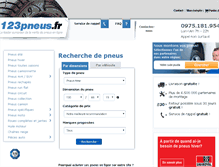 Tablet Screenshot of 123pneus.fr